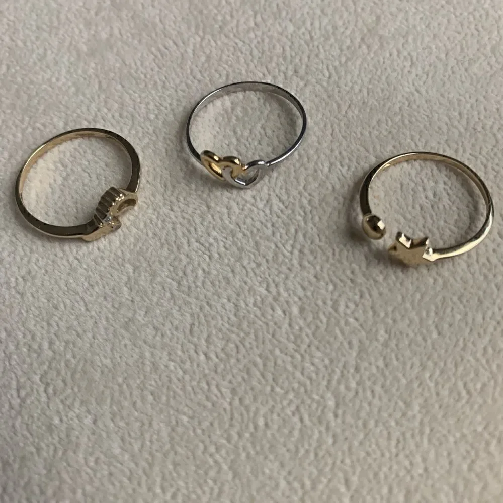 Double heart Ring 14k solid gold perfect gift